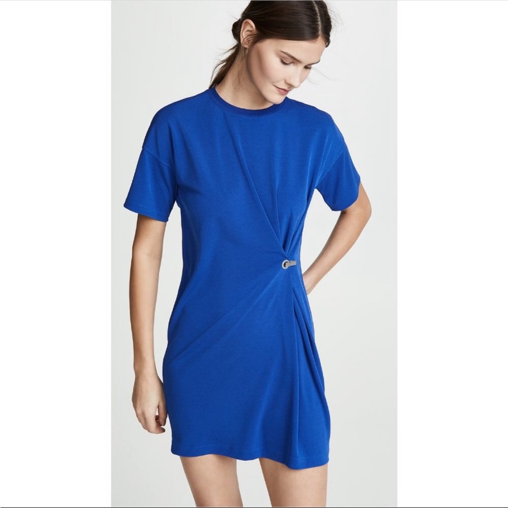 Rag & Bone Mitchell Side Hook Shirt Dress | Blue | Size Large